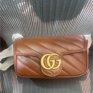 Gucci Super Mini GG Marmont Shoulder Bag